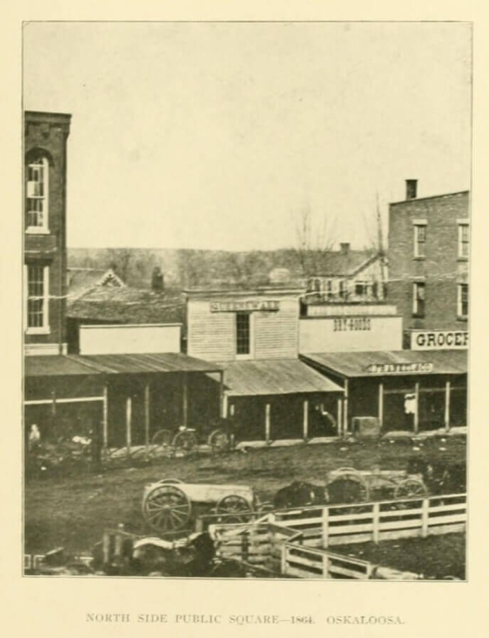 1864 picture looking towards the Frankel Store. 