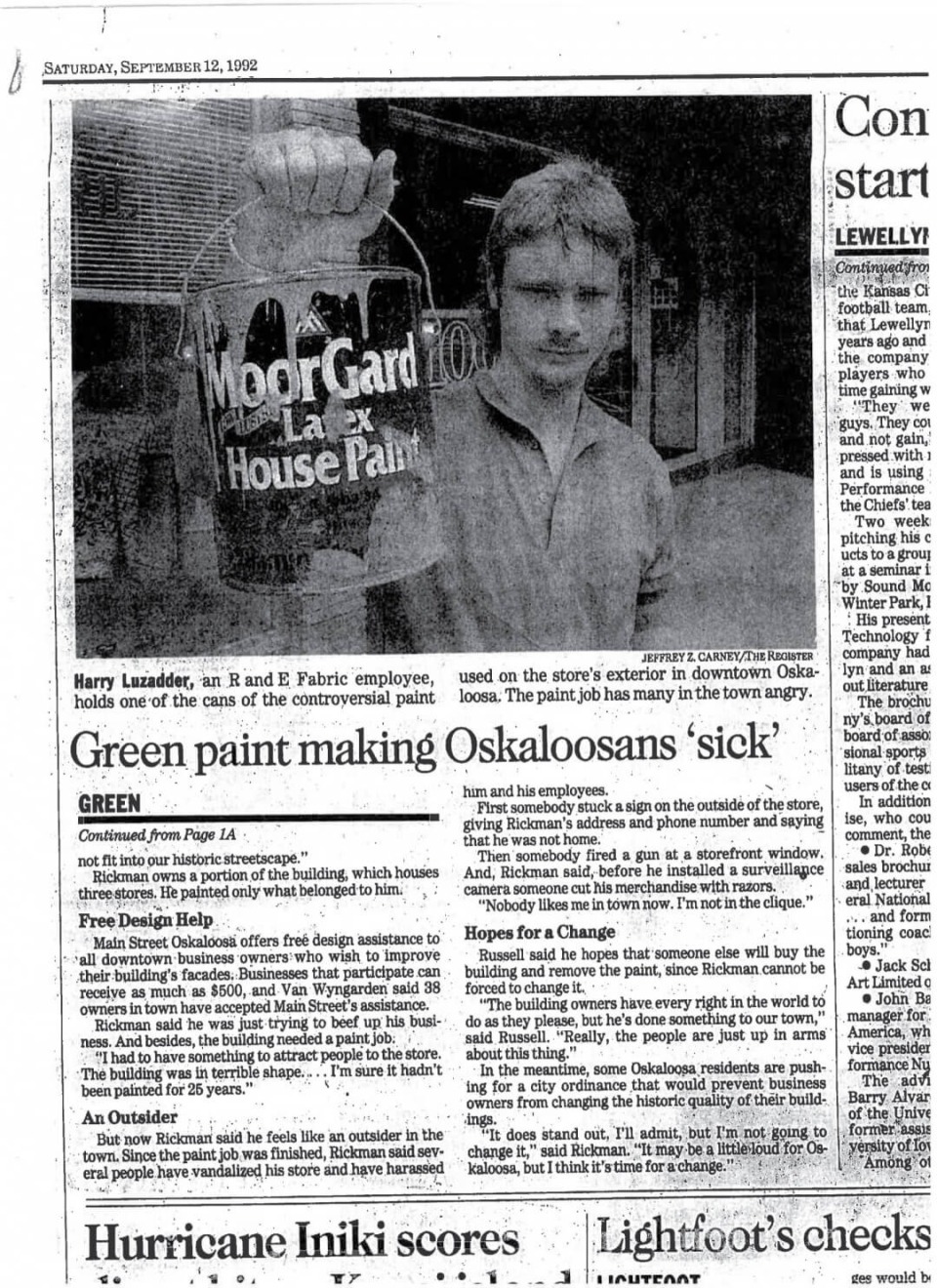 California Colors in Iowa Des Moines Register Article Page 2
