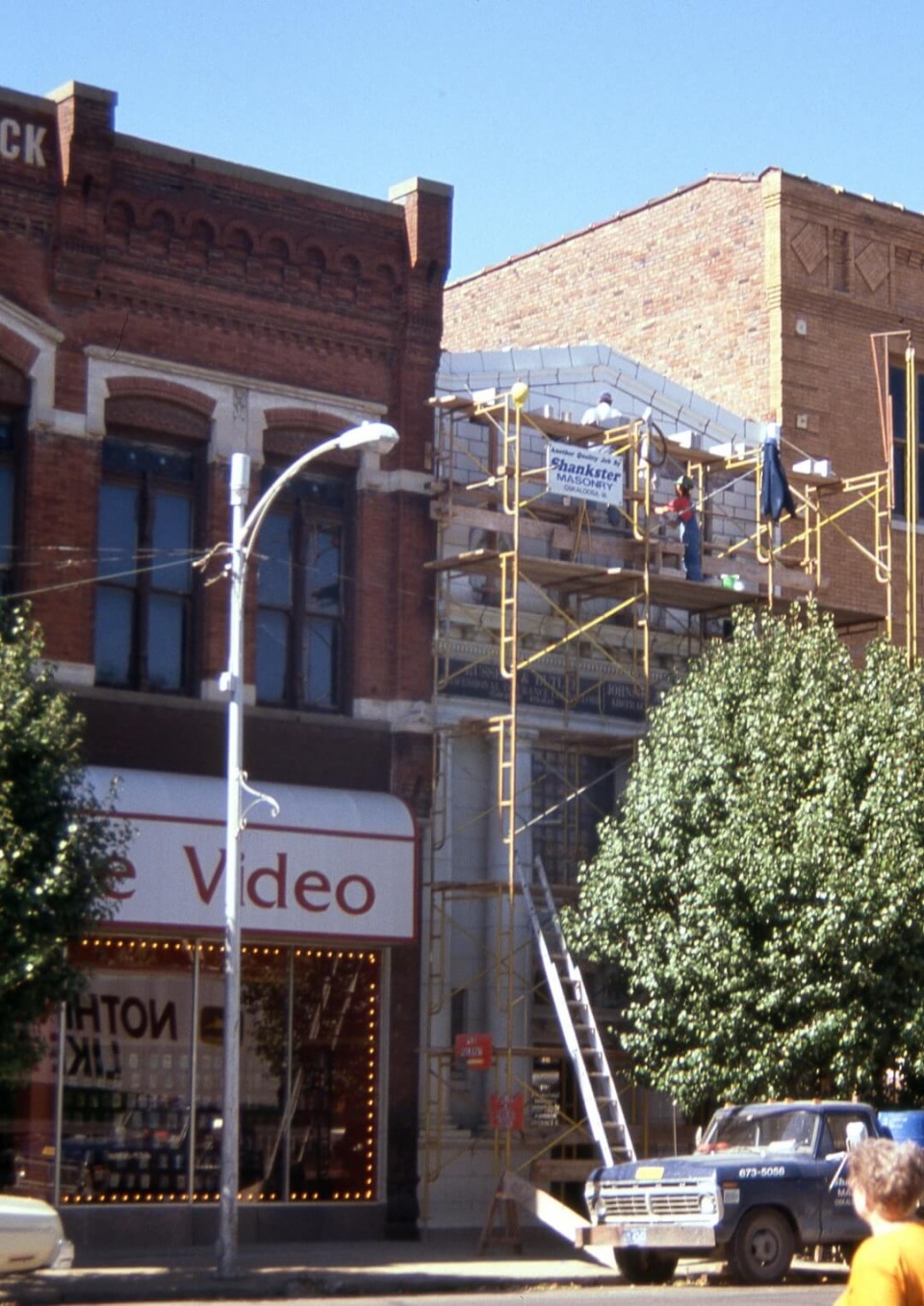 Construction on the Frankel Building in Oskaloosa, Iowa