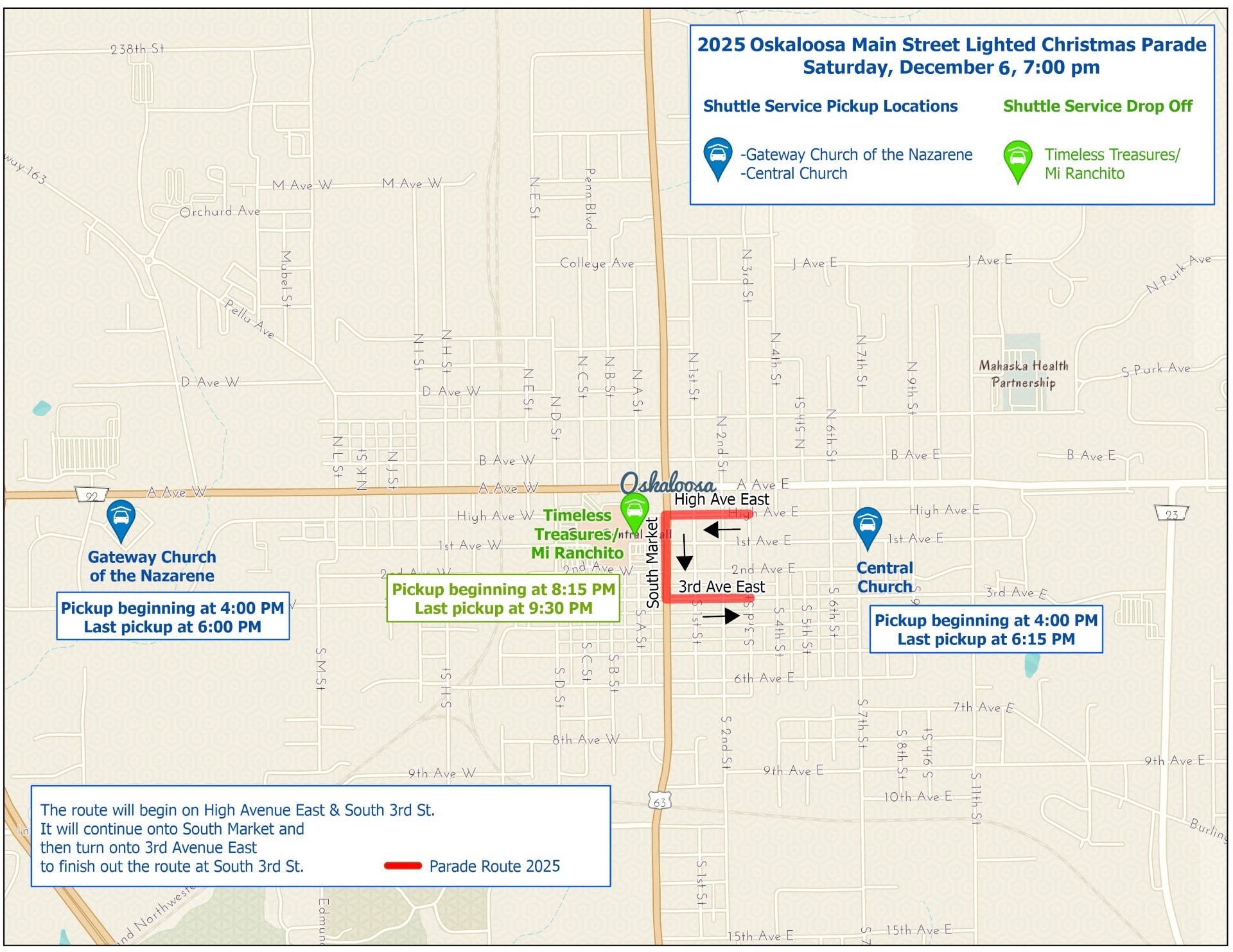2024 shuttle parking map