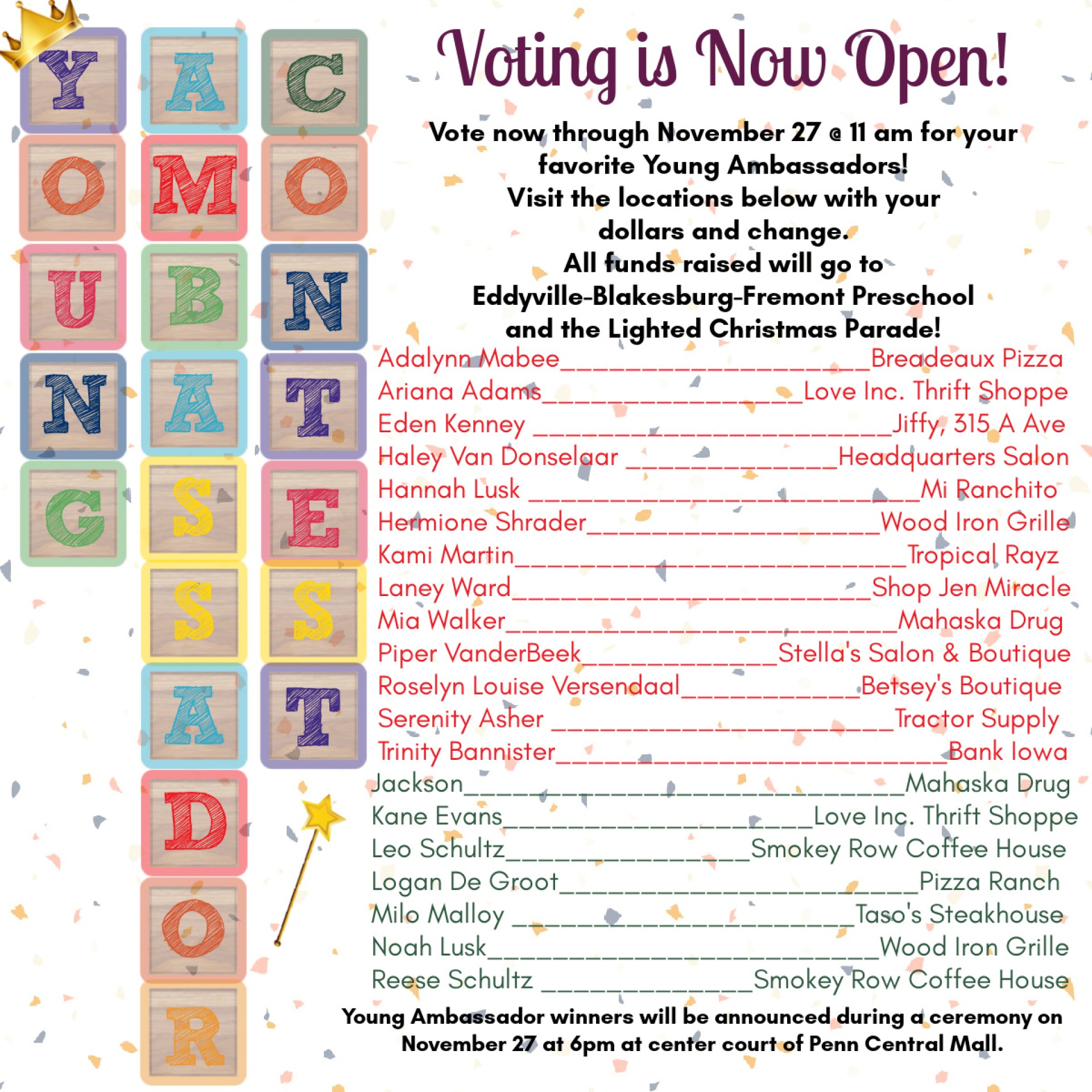 Holiday Events Mahaska Chamber & Development Group